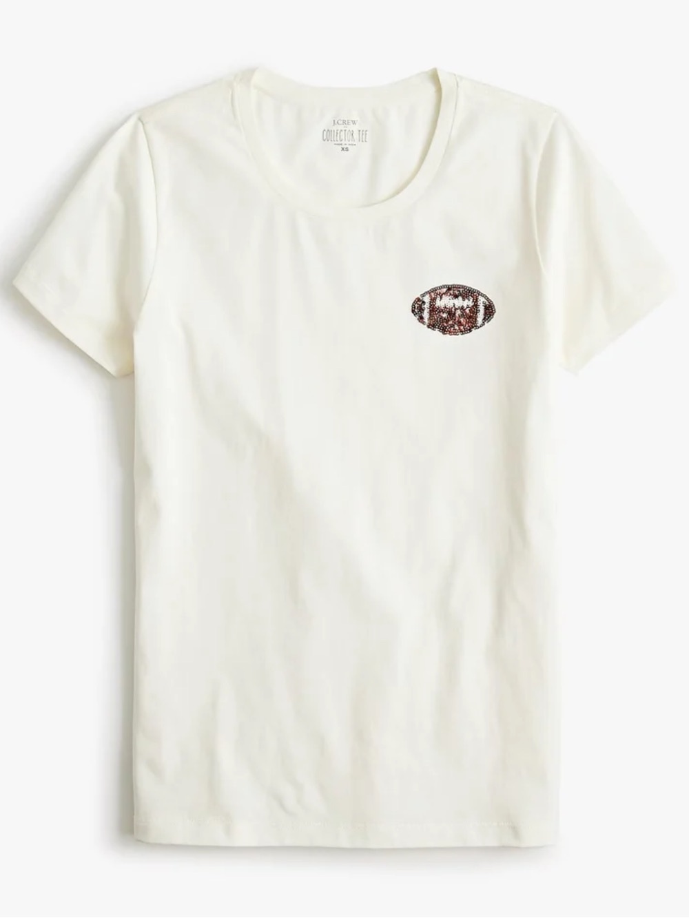 J. Crew Factory Sequin Football Tee Shirt